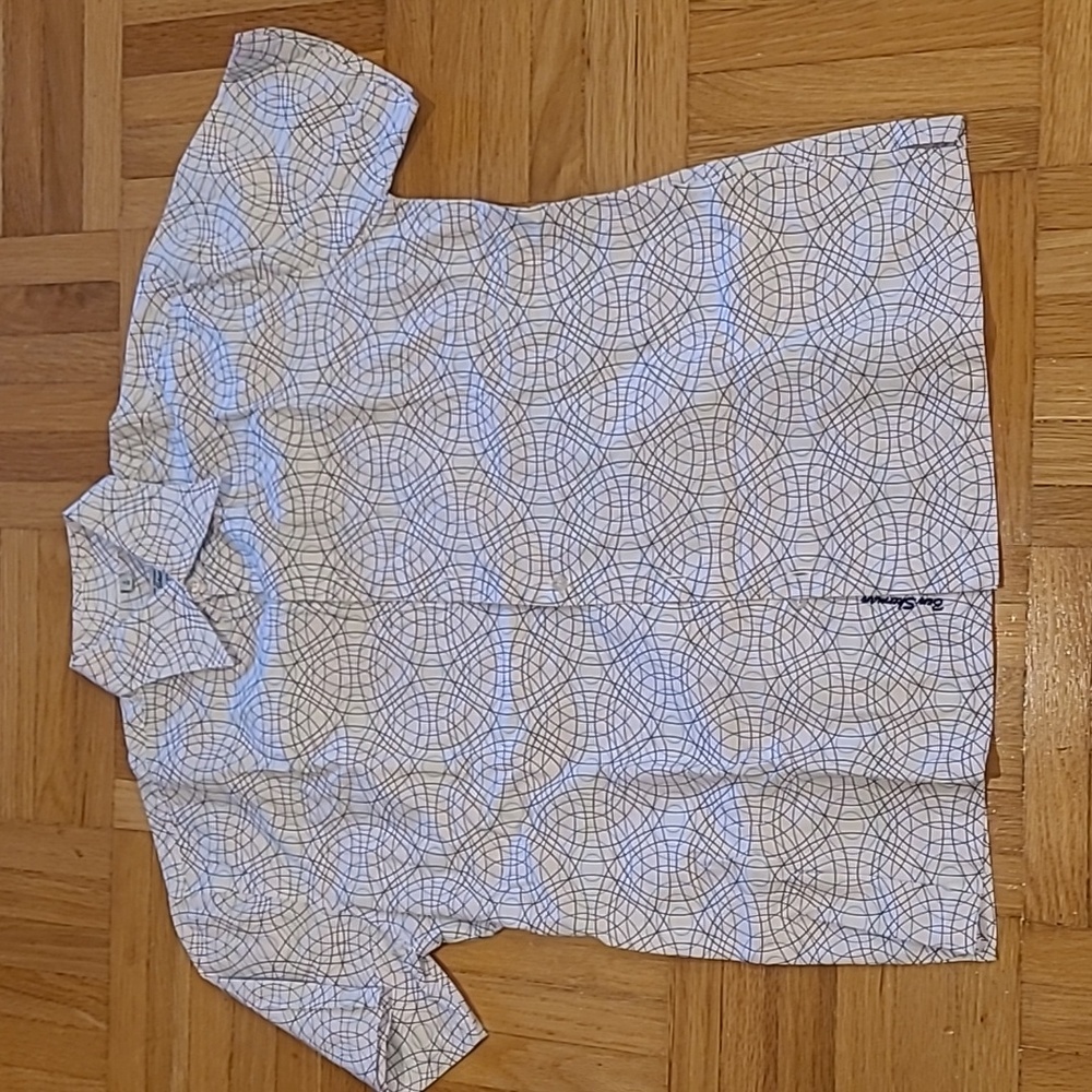 Men's ben sherman medium spirogragh abstract button down shirt